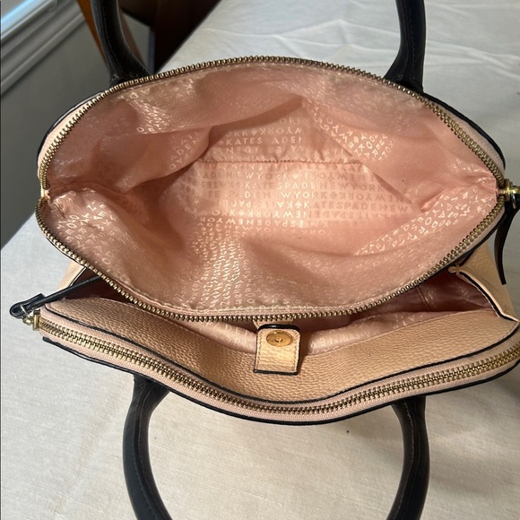 Kate Spade New York Caroline Lane Duncan Soft Roseta/Black Leather Satchel Bag - Picture 10 of 17